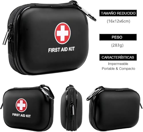 Botiquín de primeros auxilios para coche, compacto e impermeable, con martillo de seguridad y cortador de cinturón para salir del vehículo - imagen 9