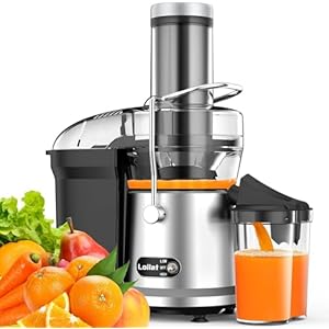 Juicer Machine, 1200W Juicer with 3″ Feed Chute for Whole Fruits and Veg, Dual Speeds Centrifugal Juice Extractor, High Juice Yield, Full Copper Motor, Easy to Clean, BPA Free (Black)