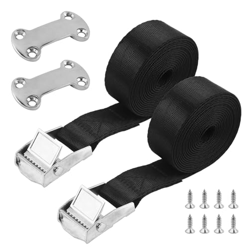 Kits de correas de amarre para enfriador, correa de amarre con hebilla de leva, correas de amarre de batería, kit de amarre para tanque de combustible de gas, enfriador YE-TI RTIC RV TV, 2 piezas