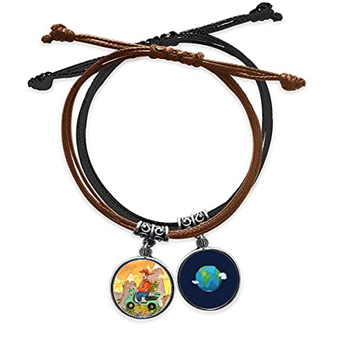 Pulsera cuero tierra gato agricultor miaoji un detalle original para amantes felinos
