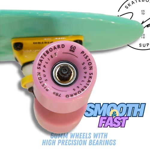 Image of Mini Cruiser 22 Inch for Beginners /Kids (Pastel Mint /Pink) | Skate Supply India