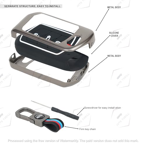 Image of Auto Thrill Premium Key Cover For Compatible With Mahindra Scorpio N | 3Xo | Xuv 300 | Marazzo | Xuv 700 | Xuv 400 Ev | Bolero | Thar 3 Button Flip Key