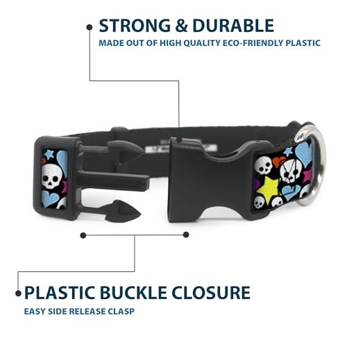 Cuello de plástico Buckle-Down Calaveras para paseos urbanos cómodos 5