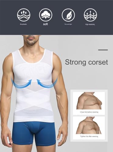 Men's Compression Shapewear Vest Mens Abs Abdomen Slim Body Shapewear Workout Tank Top3
