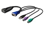Marque d'origine DIGITUS câble KVM, prise femelle RJ45 VGA + PS2+ connexion