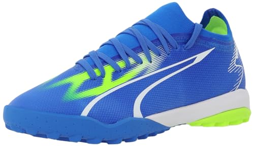 PUMA Herren Match TT Fussballschuh, Ultra Blue White-PRO Green, 46 EU