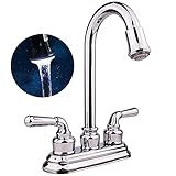 2 Pack LED Faucet Aerator, Hydro Power LED Aerator, Diamond Stream Pure White LED Faucet Light for Bathroom and Kitchen, U.S. Patented