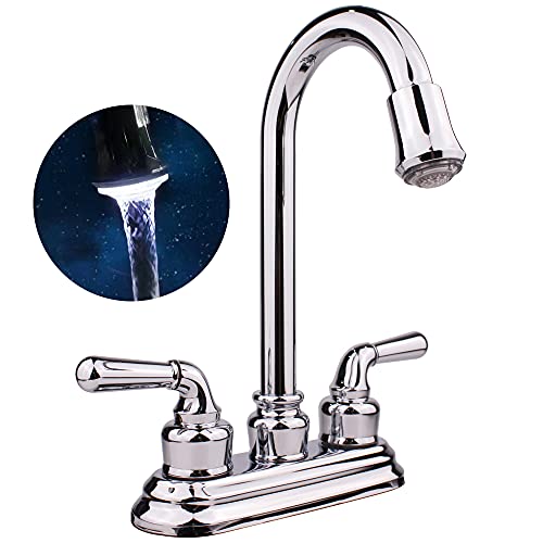 2 Pack LED Faucet Aerator, Hydro Power LED Aerator, Diamond Stream Pure White LED Faucet Light for Bathroom and Kitchen, U.S. Patented