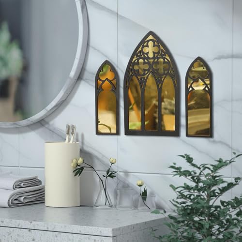 Décoration murale cathédrale – Lot de 3 miroirs noirs effrayants pour – vue 3