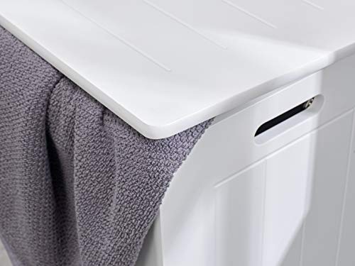 House & Homestyle Laundry Basket, MDF, White, 60cm x 30cm x 30cm House & Homestyle Laundry Basket, MDF, White, 60cm x 30cm x 30cm