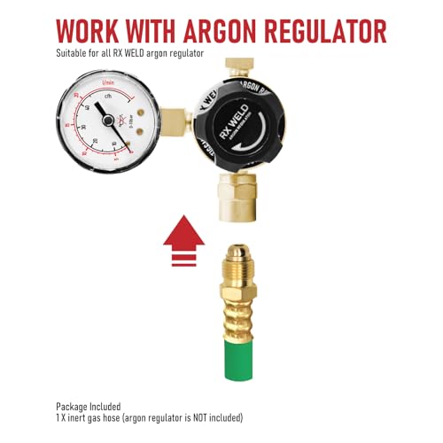 Image of RX WELD Inert Gas Welding Hose - Argon Flow Hose (Green, 5FT)