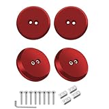 ADTOPI Corvette Jack Pucks Billet Aluminum Lifting Puck Jack Pad Adapter Floor Jack Pad Compatible with 1997-2025 Corvette C5 C6 C7 C8/ Porsche 944 964 993 996 997 911 Boxster Cayman -(4 Pack Red)