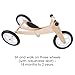3-in-1 Balance Bike – Multistage Wooden Walking Beginner Tricycle Convertible Ride On Boys and Girls Toy for Indoor and Outdoor Play by Lil’ Rider
