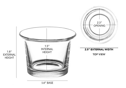 Image of Glass Votive Tealight Candle Holder for Home Decor Corporate Gifts for Office Diwali Decorations for Home (Set of 6) (A-Red)