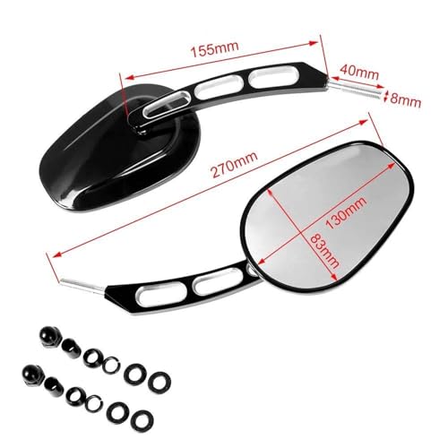 Espejo retrovisor ajustable de alta precisión 360 grados para Harley Touring 2