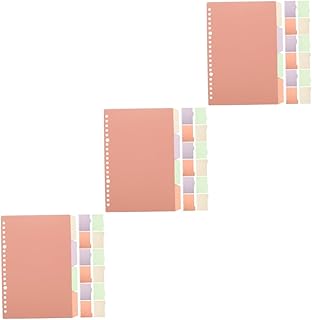 ABOOFAN 30 Conjuntos De Abas De Índice Clipes De Fichário Coloridos Etiquetas Coloridas Divisórias De Fichário De Folhas Soltas Com Abas Divisórias De Índice De Caderno Abas De