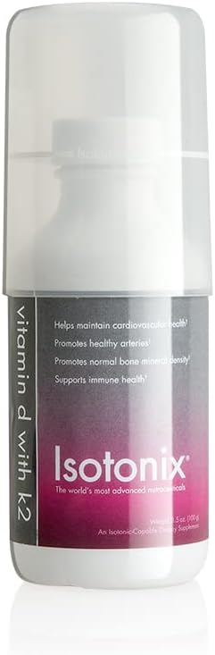 Isotonix vitamina D con K2 promueve la densidad mineral de hueso normal promueve las arterias saludables ayuda a mantener la salud ósea apoya la