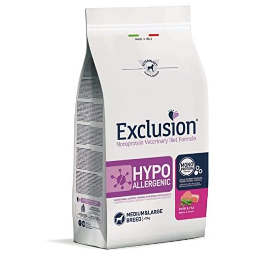 Exclusion Maiale & Piselli 12 kg Hypoallergenico per Cani Taglia Media e Grande