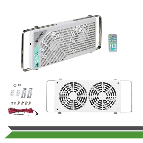Titan TTC-SC21/ V4 Fenster-Doppellüfter 2x140mm mit Fernbedienung, für Wohnmobil