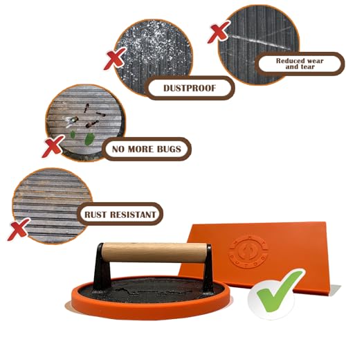 OUTDO.MXT Burger Press Smash Burger Press Silicone Protective Cover, fits Most Burger Presses up to 7 inches in Diameter (No Burger Press)