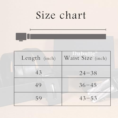 Image of Dubulle Designer Men's Belts, Ratchet Leather Sliding Buckle Dress Belt
