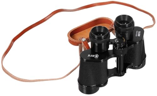 Binoculares MFH 8x30 negros con estuche de cuero miniatura 4