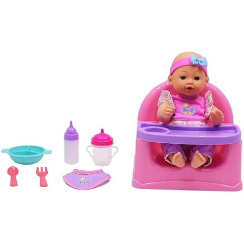 DREAM COLLECTION: Feeding Fun Doll Set w/ 12" Baby Doll - Gi-Go Dolls, Kids Playset, Ages 3+, Multicolor Cover