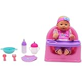 DREAM COLLECTION: Feeding Fun Doll Set w/ 12' Baby Doll - Gi-Go Dolls, Kids Playset, Ages 3+, Multicolor