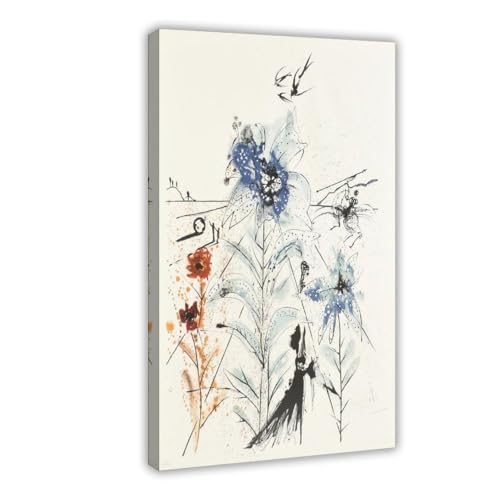 Impression sur toile Salvador Dalí Fleur Magicien de qualité giclée
