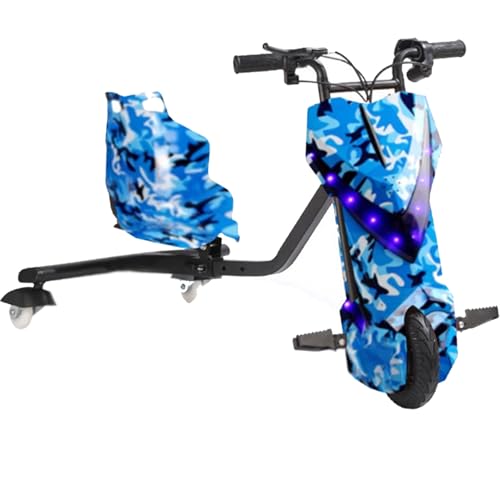 Triciclo de deriva para niños de 8 años en adelante, carrito de deriva con asiento ajustable, triciclo de rueda grande, marco de acero fuerte, diversión al aire libre