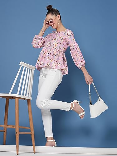 Image of OOMPH! Women's Floral Relaxed Fit Tunic Shirt