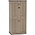 YITAHOME Outdoor Storage Cabinet with 4 Shelves, Waterproof Resin Vertical Tool Shed, Lockable 30 cu. ft. Storage Shed for Patio, Garden, Yard, Brown