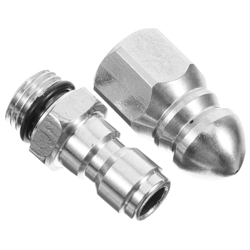 Abaodam Jet Washer High Pressure Stainless Steel Nozzle for Cleaning Machines Durable Sewer Accessory Convenient Installation for Flushing and Cleaning