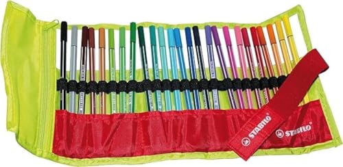 STABILO - Premium-Filzstift - Pen 68 - 25er Rollerset - mit 25 verschiedenen Farben