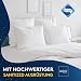 LILENO HOME Kopfkissen 80x80 – 95°C waschbar, Oeko-Tex & Made in DE – Kissen 80x80 anpassbar für himmlischen Schlaf – Haut schmeichelndes & geruchsfreies Pillow