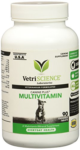 Canine Plus Multivitamin for Dogs - 90 Count Tablets by VetriScience Laboratories