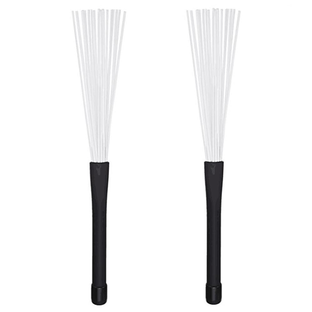 Brosse à tambour en nylon Jazz Drum Balai Kit de percussion, brosses à tambour, CuiCanfla 1 paire de baguettes Accessoires Percussion Baguette de batterie Brosse pour tambour durable