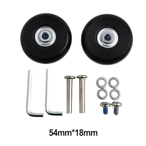 1Set Luggage Wheel Suitcase Replacement Wheels Black with Screw Wear Mute Load-Bearing 40/43/54/60/64/70mm Tool Part(70mm 18mm)4