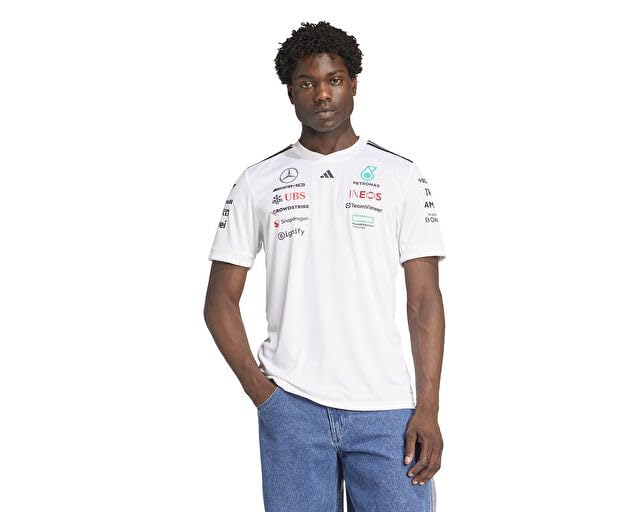 Image of adidas Mercedes - Amg Petronas Formula One Team Driver Jersey Black Men (Short Sleeve) Men's (Pack of 1)
