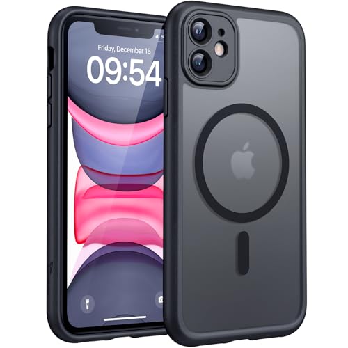 TOCOL Magnetic for iPhone 11 Case, Upgraded Full Camera Protection, Compatible with Magsafe, Military Grade Protection, Bumper for iPhone 11 6.1 Inch, (Black)