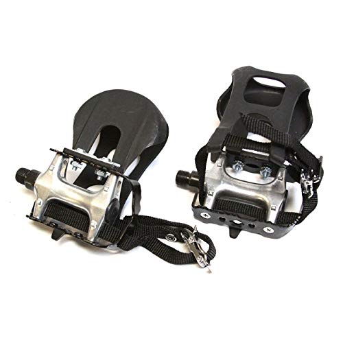 (Pair ) - Left+Right - PEDALS W/ Toe Clip for 1/2