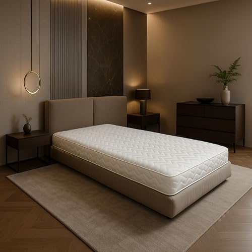Provence literie Matelas 70x190 x 19,5 cm - Ferme - Spécial Sommier Electrique - 5 Zones de Confort - Noyau Mousse 35 Kg/m3 HD Haute Résilience -...