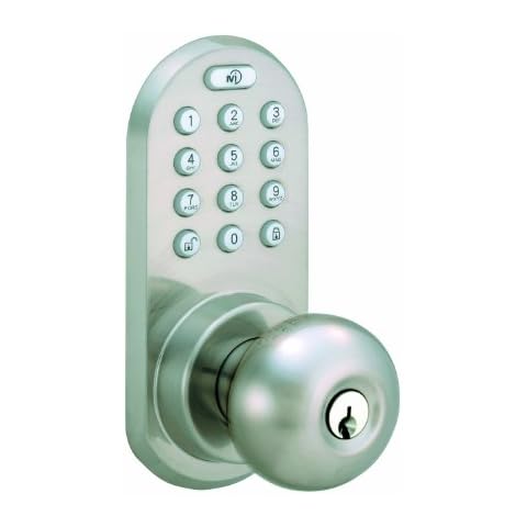 MORNING INDUSTRY INC QKK-01SN 3-in-1 Remote Control & Touchpad Doorknob, Satin Nickel Cover