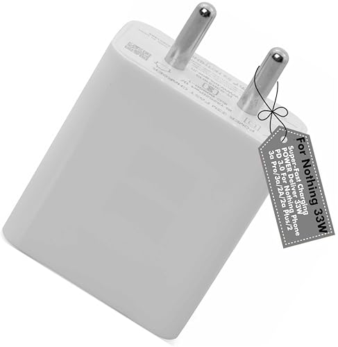 Image of 33W Pd 3.0 Power Adapter /Supports 50w (5000mAh Battery) for Nothing Phone 3A /3A Pro /2 /2A /2A Plus /2A Special Edition /1 /CMF Phone 1| Original Rapid Charging