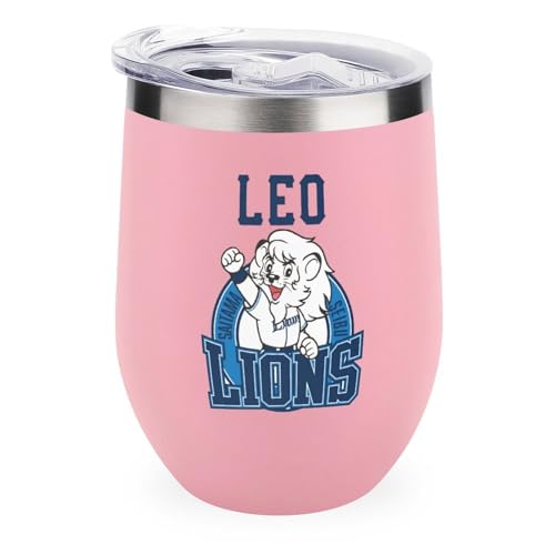 ワインタンブラー 埼玉西武ライオンズ 野球応援 卵殻カップ タンブラー 350ml U字型 コーヒーカップ 蓋付き ステンレス製 魔法瓶 保冷 保温 水筒 直飲み 応援グッズ プレゼント