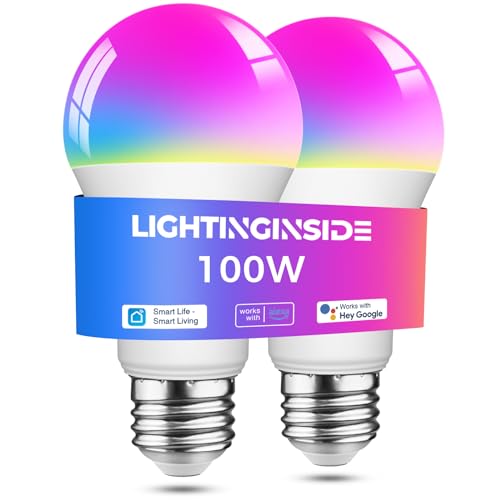 Lightinginside Smart RGB-CW LED Bulb, 100W Eq, No Hub