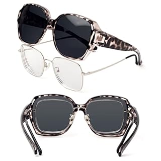 Face Shadow Surlunettes de Soleil Polarisées Sur-Lunettes de Soleil Femme pour Conduite, Cyclisme, Sport et Loisirs Protection UV400