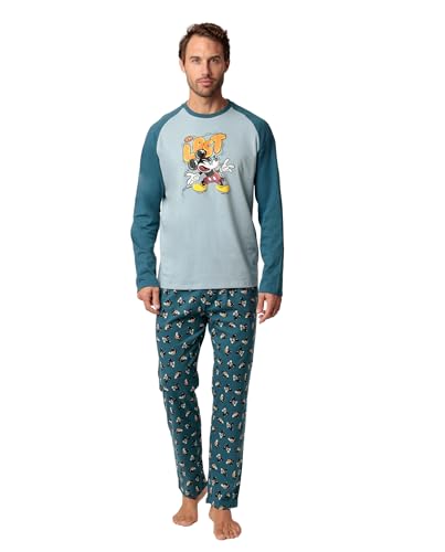 Disney Pijama Manga Larga Lost Mickey para Hombre