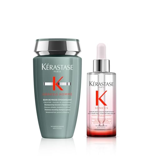 Routine Anti-Chute Kérastase Genesis Homme pour booster la masse capillaire