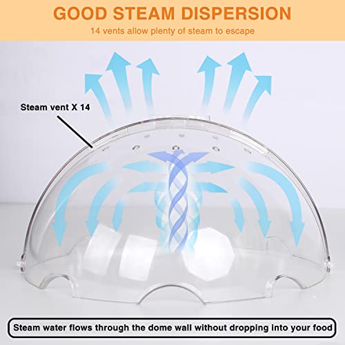 Flippable Microwave Splatter Cover,Microwave Cover for Food, Dish, Higher Microwave Plate Cover for Heating, Stay-Inside Splatter Guard for Microwave Oven, Innovative Lid-10.5 IN - Thumbnail 5